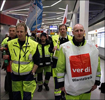 В Германии бастуют работники аэропортов