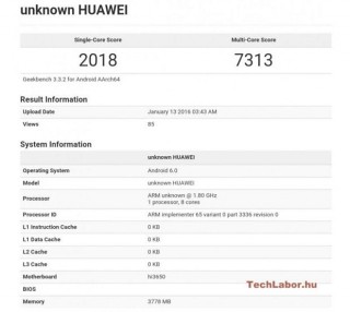  Huawei P9   Kirin 950     iPhone 6s