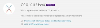 Apple  OS X 10.11.3 beta 2