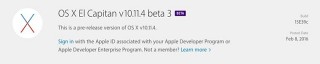 Apple  OS X 10.11.4 beta 3