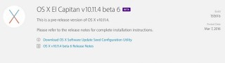   OS X 10.11.4 beta 6  watchOS 2.2 beta 6  