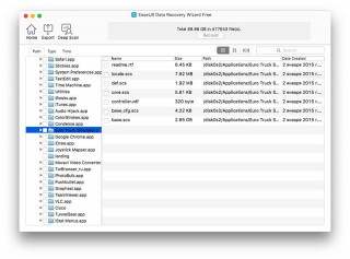 EaseUS Data Recovery:       Mac