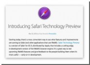Apple      Safari Technology Preview   