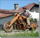 В Венгрии энтузиаст собрал из дерева работающий мотоцикл 