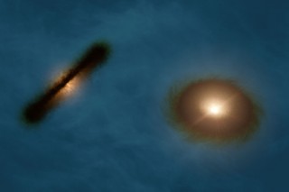 Ученые нашли аномалию в ориентации протопланетных дисков у двойной звезды