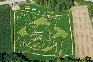 Фермеры вырастили лабиринт в честь победы сборной Германии на ЧМ-2014 