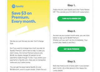 Spotify     Apple   $3