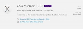 OS X Yosemite 10.10.5 beta    
