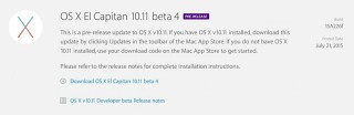 OS X El Capitan 10.11 Beta 4   
