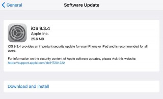 Apple  iOS 9.3.4  iPhone, iPad  iPod touch