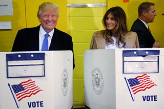 Трамп проголосовал на одном из участков в Нью-Йорке