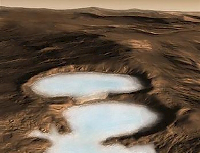 На Марсе нашли  минерал / Карбонатные отложения были бы невозможны без воды 