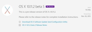 OS X El Capitan 10.11.2 beta 5     Mac App Store